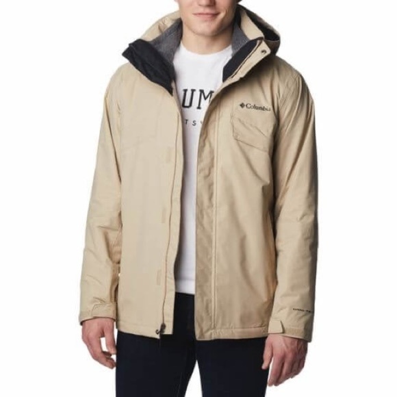 nwt Columbia Men's Bugaboo II Fleece Interchange Jacket 4X Tall Beige Cream - Picture 1 of 12